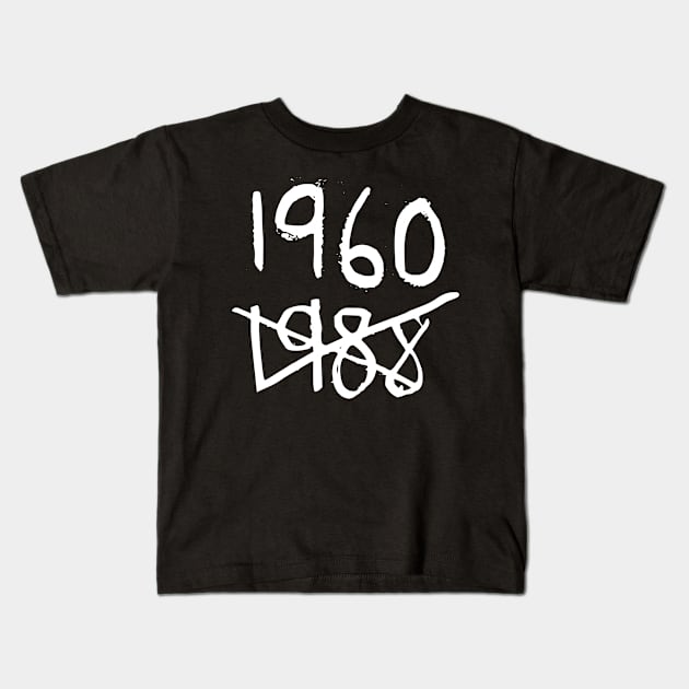 1960 - 1988 Doodle White Kids T-Shirt by Mijumi Doodles